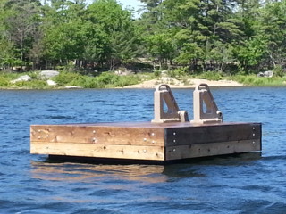 6ft x 6ft Floating Pontoon Raft in Georgian Bay 2.jpg